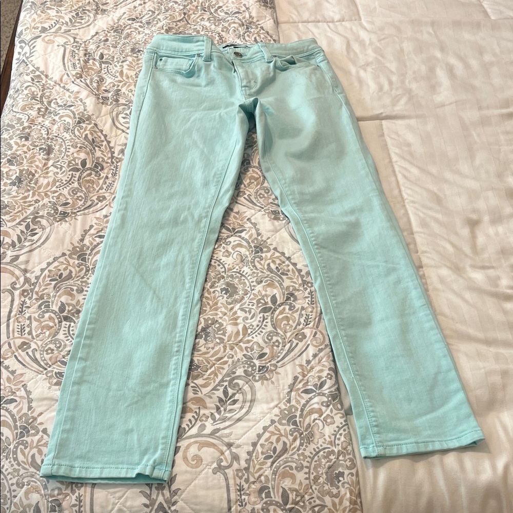 White House Black Market Straight Leg Jeans in Mint